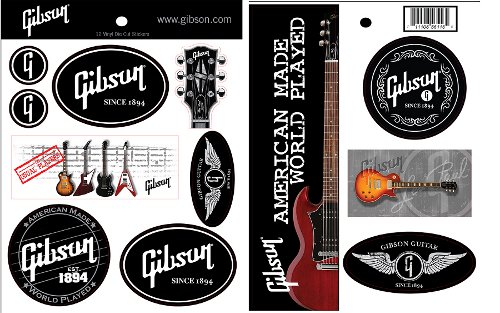 Gibson Stickers Lot d'Autocollants