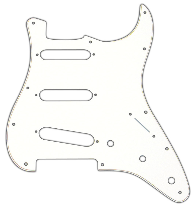 Fender Pickguard Strat 3 plis White