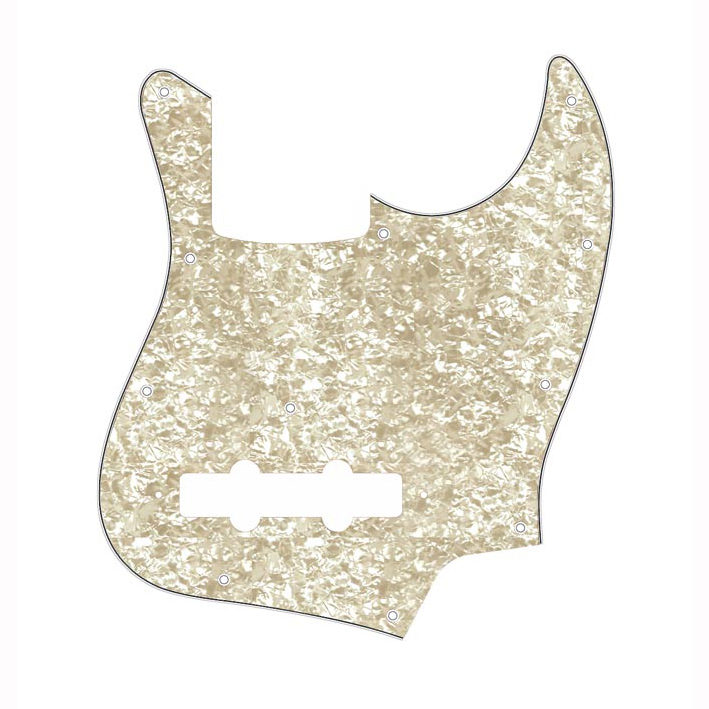 Fender Pickguard J-Bass White Moto