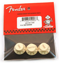 Fender Boutons Strat Agés Blancs