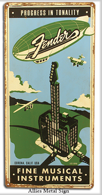 Fender Allies Vintage Metal Sign