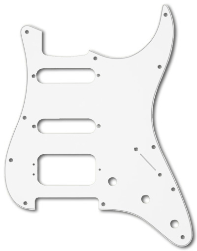 Fender Pickguard Srat 11 Trous HSS 3-Ply W/B/W