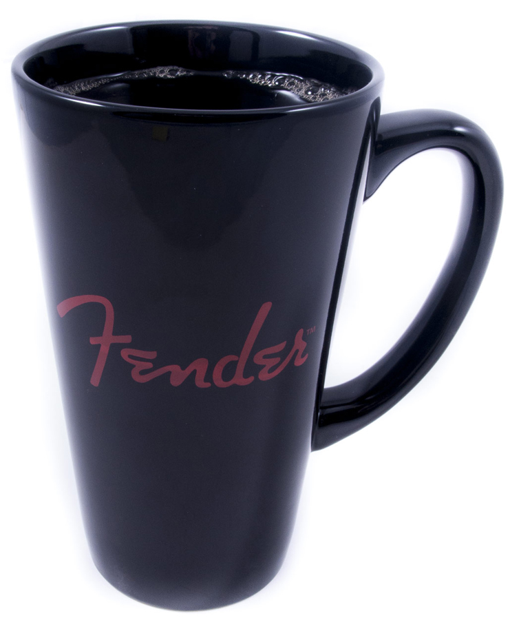 Fender Latte Mug 16 oz Black