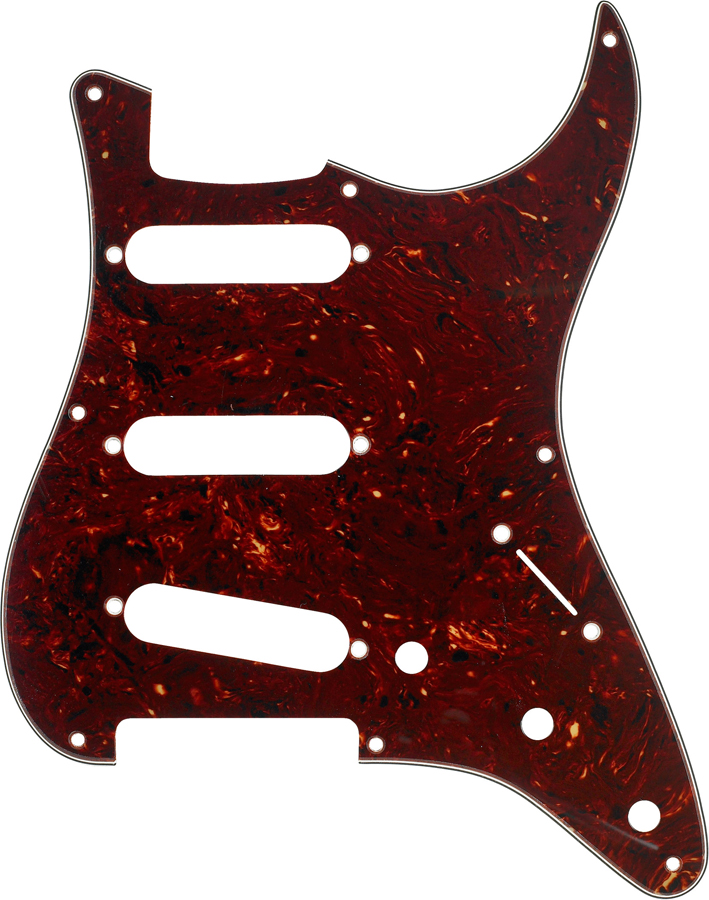 Fender Pickguard 4-Ply Tortoise Shell 8-Hole SSS Strat